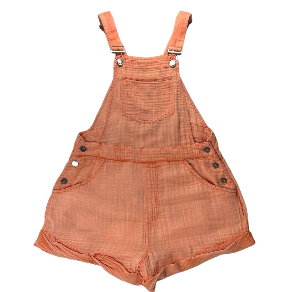 NWT Anthropologie Pilcro Gauze Micro Overalls - peach - Size 8 - Picture 11 of 12